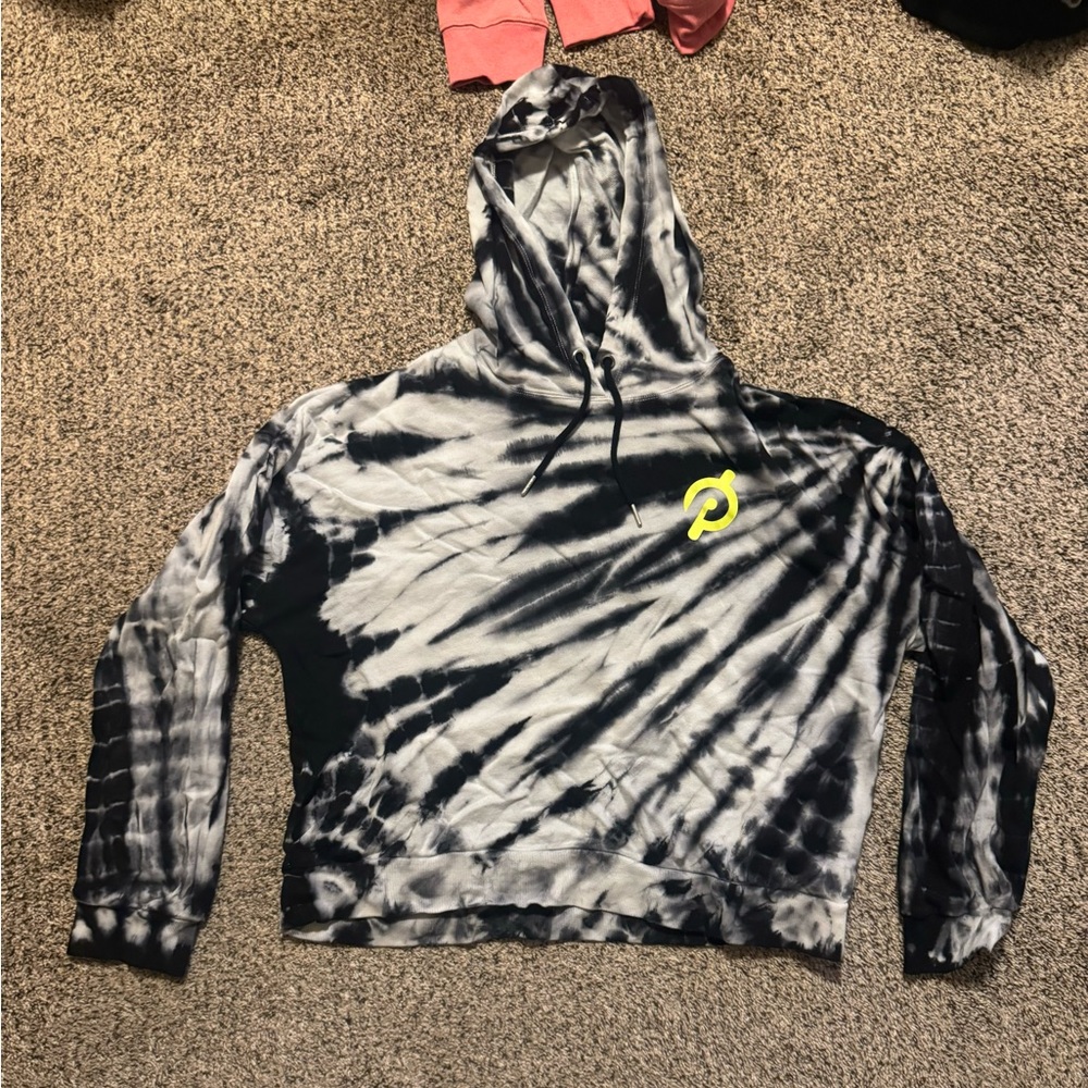 Peloton tie-dye cropped hoodie